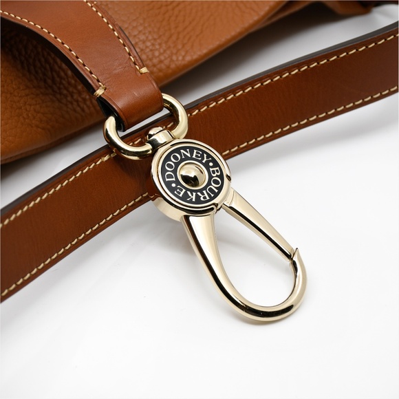 DOONEY & BOURKE Lucca Leather Logo Lock Hobo in Caramel - Picture 10 of 16